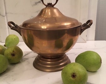 Vintage Brass Lidded Bowl