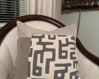 Modern Linen Tribal Pillow