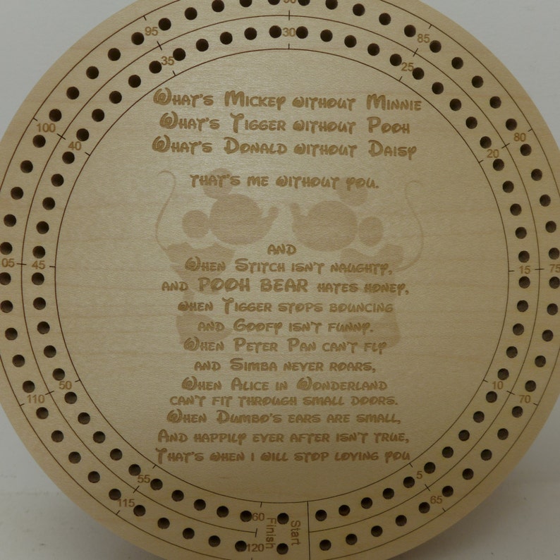 Mickey Mouse Cribbage Board All Characters Available Etsy