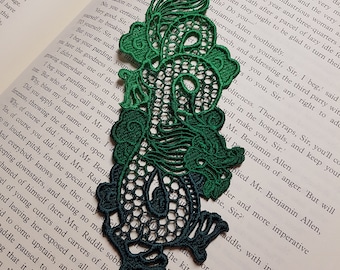 Free Standing Lace - A Finished Embroidery product, not a design file or pattern Tri-colored Cross Bookmark