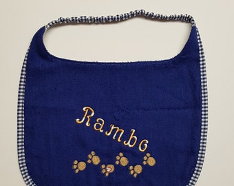 Personalized Dog Bib, Newfie Drool Bibs, Dog Slobber Bib, Big Dog Bibs, Dog Bibs for Drool, Bibs for Dogs that Drool