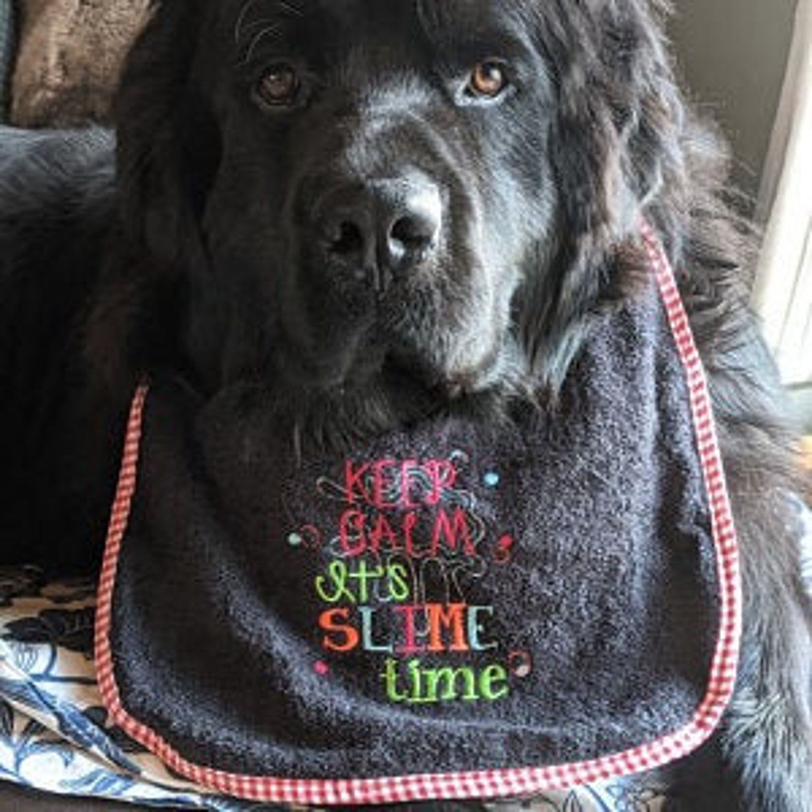 Dog Bib Newfie Drool Bibs Dog Slobber Bib Big Dog Bibs Dog Etsy