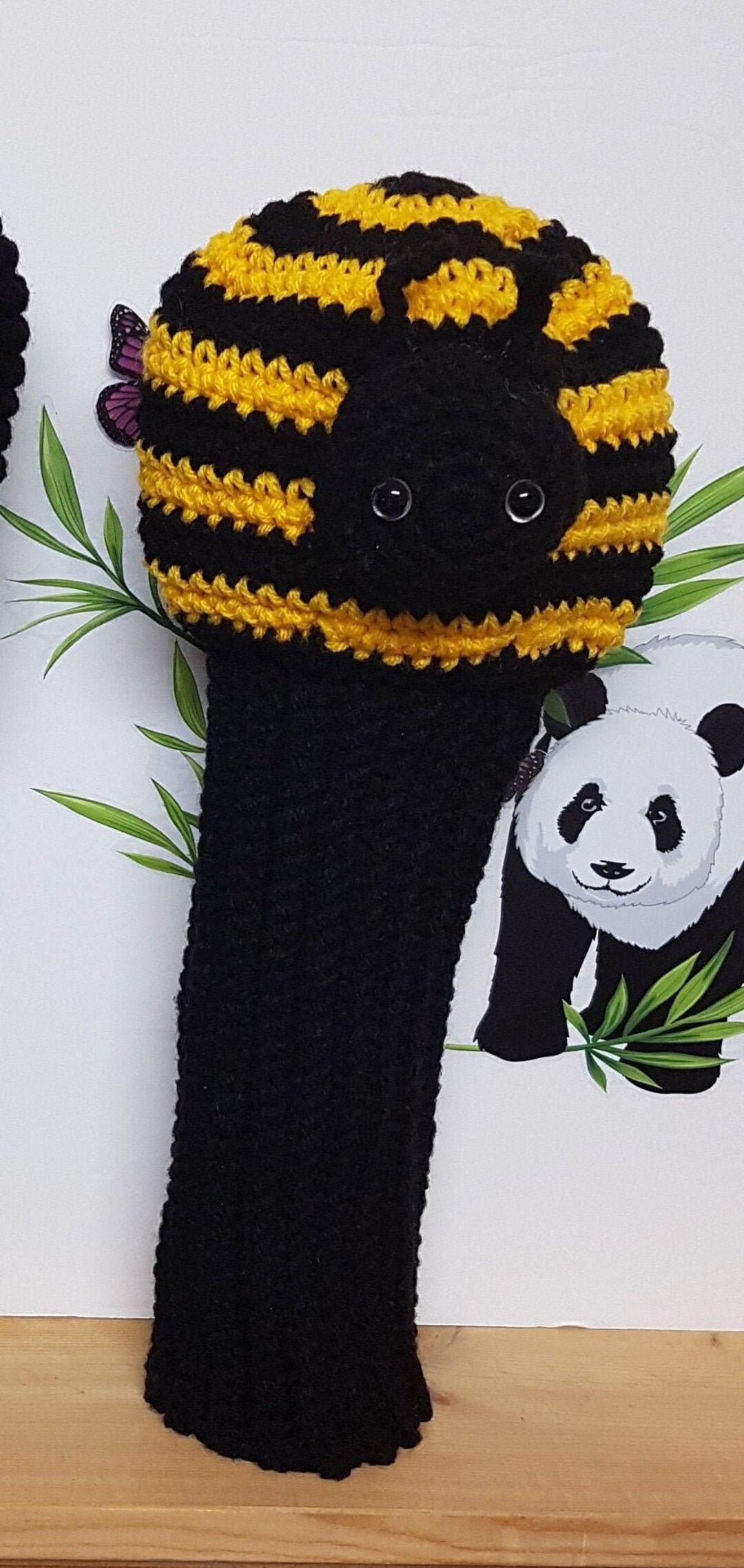 Golf Head Cover Golf Driver Cover Bumblebee Golf Etsy