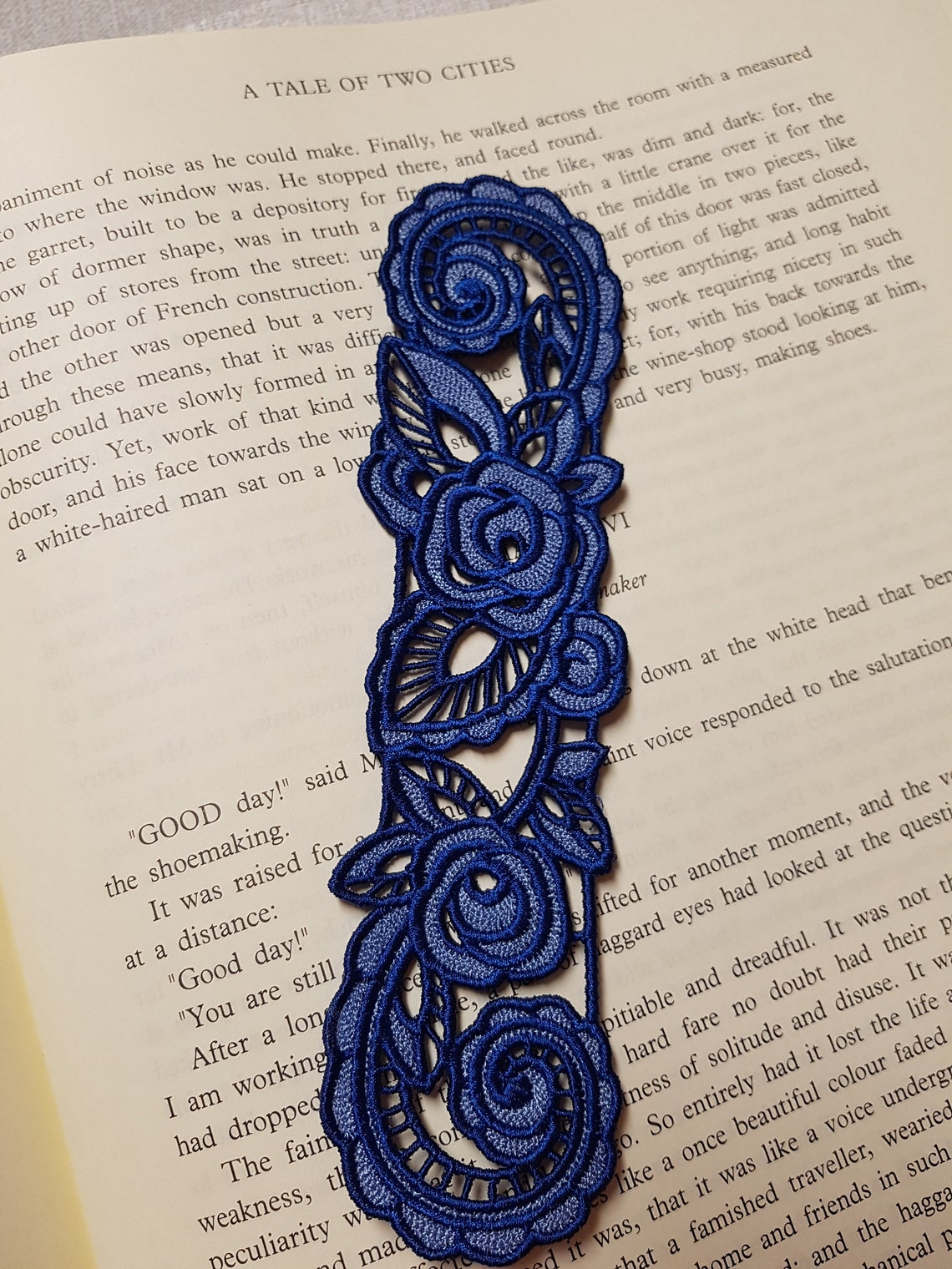 Lace Roses Bookmark FSL Bookmarks Free Standing Lace Etsy