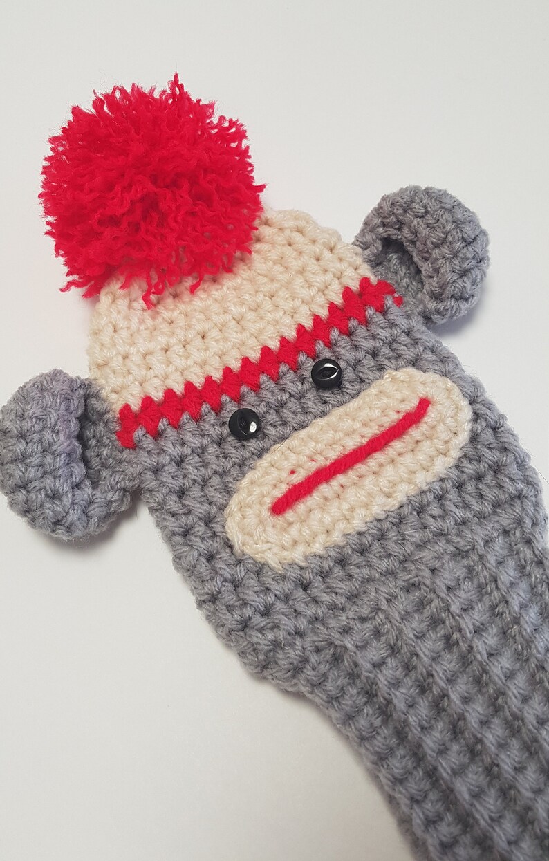 Golf Head Cover Animal Golf Club Cover Sock Monkey Golf Etsy
