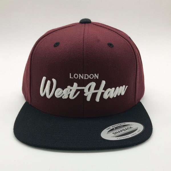 West Ham London FC original bestickte Hysteresenmütze Premier League Fußball Fußball. Geschenkidee Fußballfan Kostenloser Versand