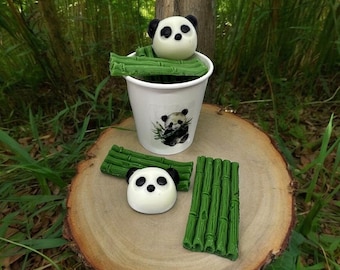 Panda And Bamboo Wax Melts | Fresh Bamboo Scent | 5 Oz