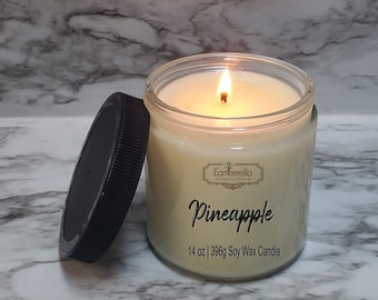 PINEAPPLE Jar Candle | Vegan | Mother's Day Gift | Gift for Her | Gift for Friend | Coworker Gift | Boss Gift