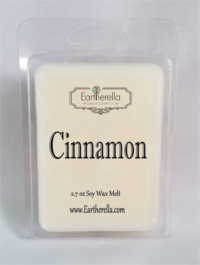 Eartherella CINNAMON Natural Soy Wax break-apart tart melts stocking stuffer 2.7 oz.
