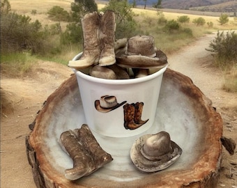 Cowboy Cowgirl Boots And Hat Wax Melts | Sandalwood | 4 Oz