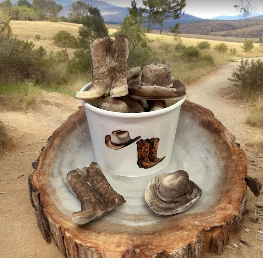 Cowboy Cowgirl Boots And Hat Wax Melts | Sandalwood | 4 Oz