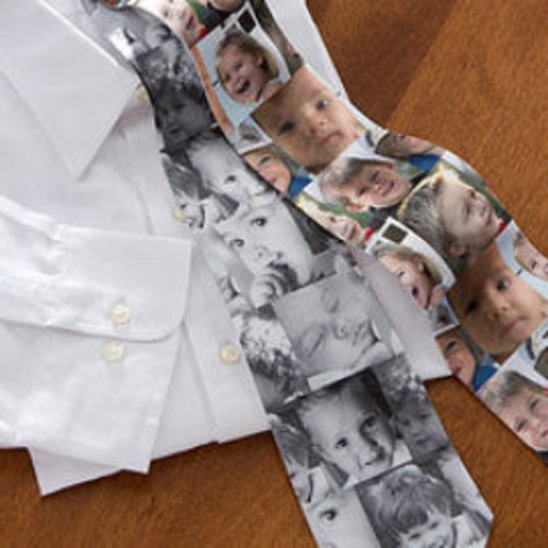 personalized tie with photo on back