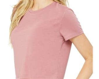 Personalized Flowy Cropped Tee Shirt