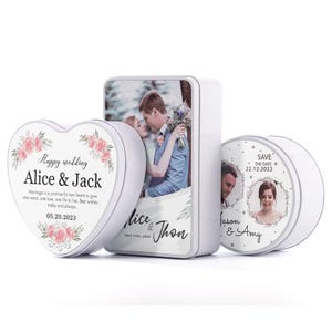 Personalized  Round or Rectangular  Metal Tin
