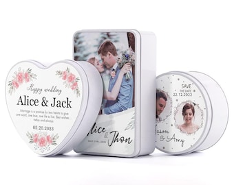 Lata metálica redonda o rectangular personalizada