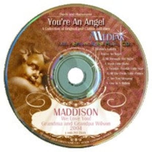 CD de canción de cuna para bebé personalizado (envíenos un correo electrónico para ver si teníamos su nombre antes de realizar el pedido, tenemos nombres limitados)