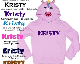 Personalized Unicorn Hoodie  for Kids