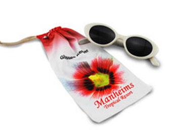 Personalized  Drawstring Pouch for eyeglasses /Sunglasses
