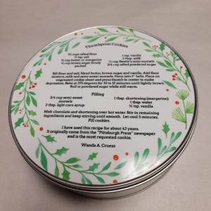 Personalized  Round or Rectangular  Metal Tin