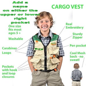 Personalized Youth  Cargo/Explorer Vest