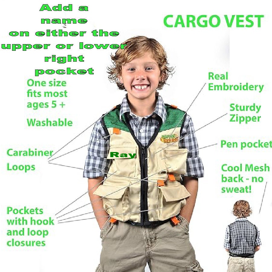 Fishing Vest Child Add-on for Trailblazer Vest Digital PDF Pattern 