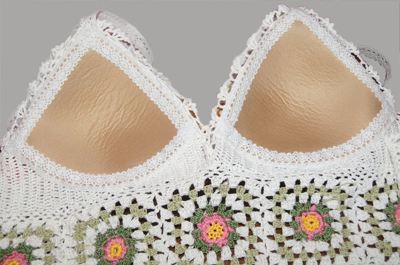 crochet crop top Crochet Pattern PDF Women Top White Cotton Crochet top Bikini Top Hippie Top PDF pattern image 4