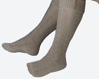 Boot Socks With Button Legwarmers High Knee Socks