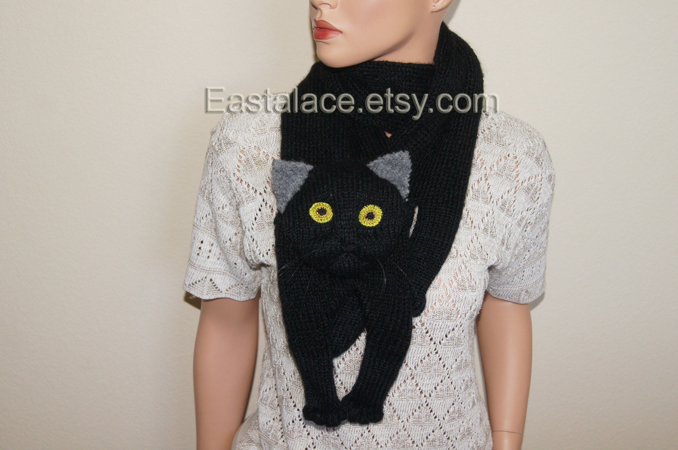 Woven Scarf - Scarves - Black | Soft Goat