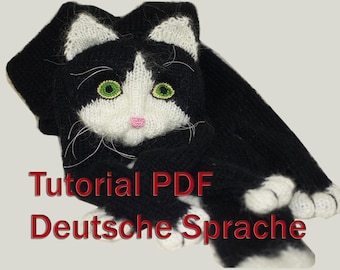 Cat Scarf Knitting Pattern: Cattitude, Reversible Double Knit