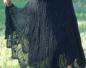 Crochet Pineapple Lace Skirt Pattern: Boho Long Skirt (PDF Tutorial)