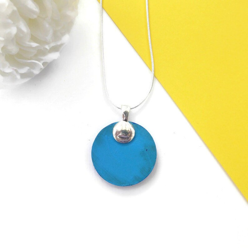 Jay bird necklace hand painted wooden jewellery image 8