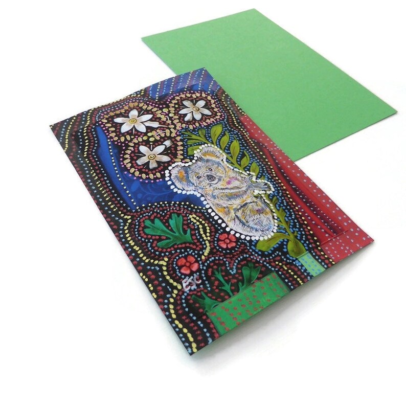 Koala bear painting on paper original animal art print hand image 3