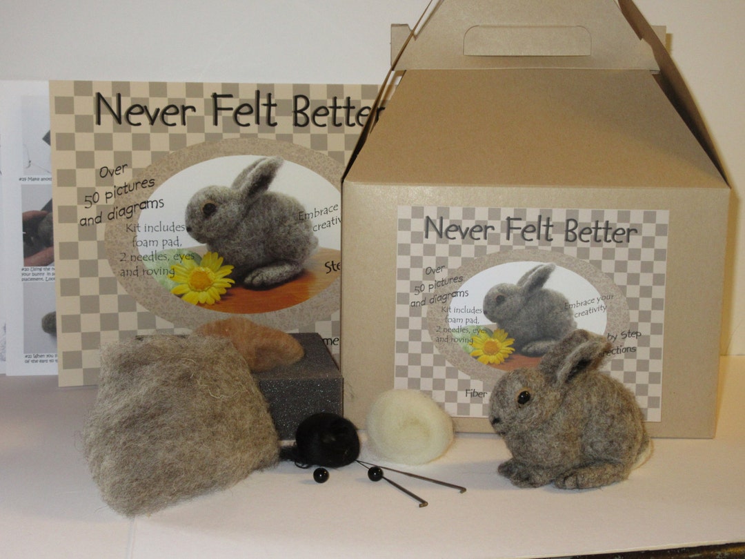 Wild Baby Bunny Needle Felting Kit - Etsy