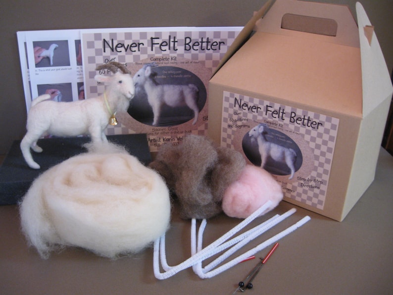 Goat Needle Felting Kit Etsy