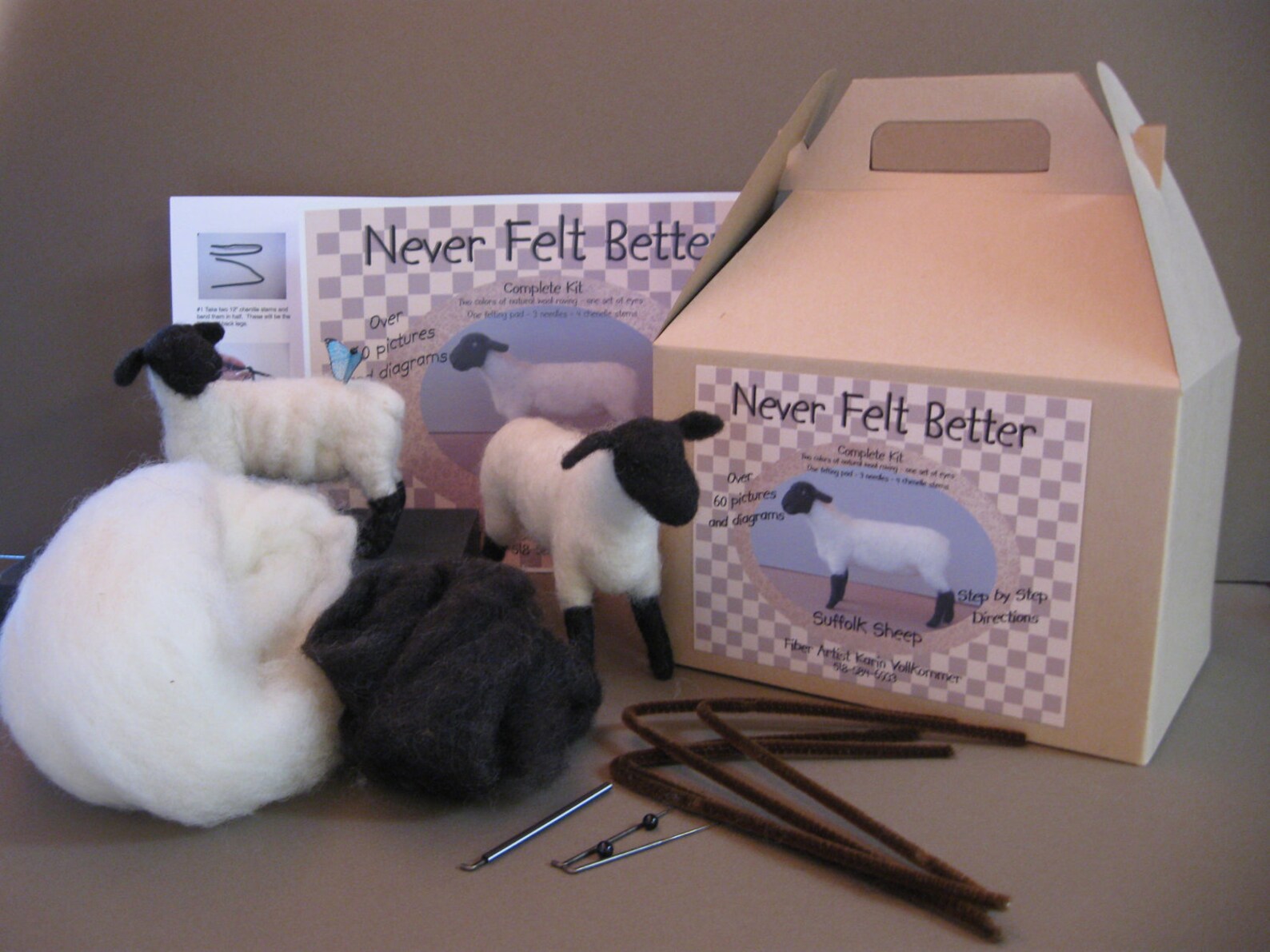 Sheep Needle Felting Kit Etsy