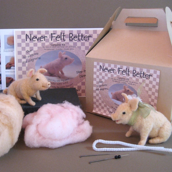 Pig Needle Felting Kit