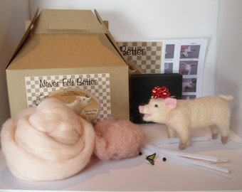 Pig Needle Felting Kit