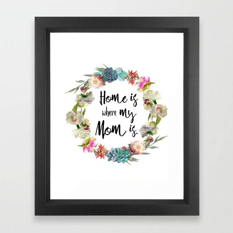 Home is Where My Mom Is Mother's Day Gift Mom Quote Etsy