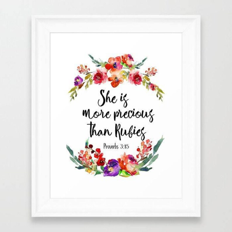 Proverbs 31 woman She is more precious than rubies bible Etsy