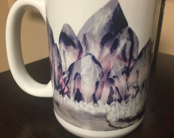 Amethyst crystal mug