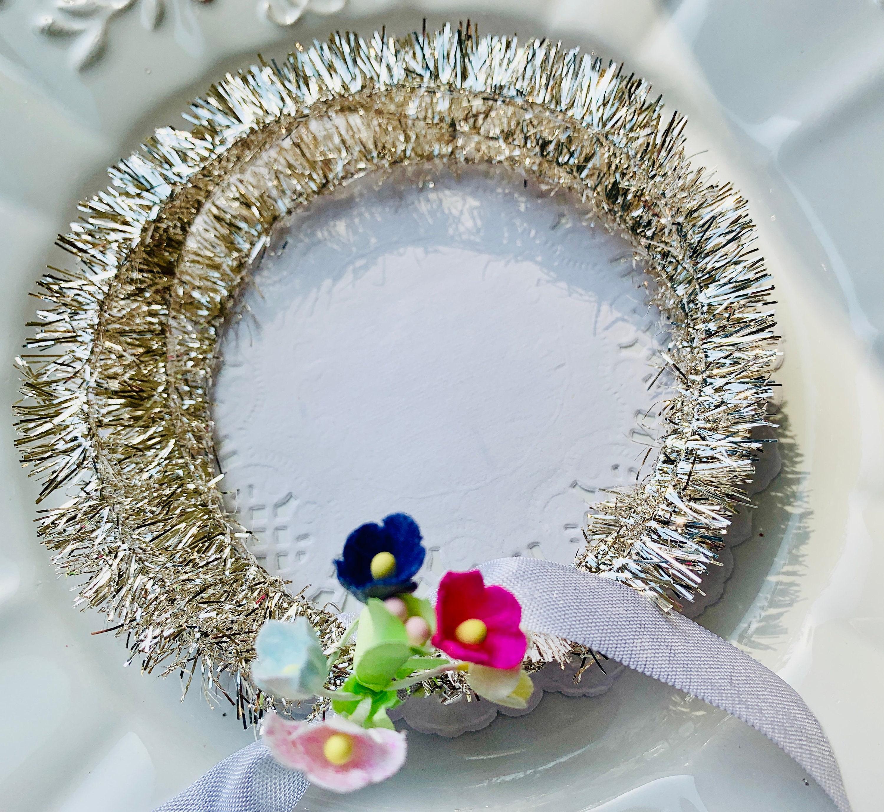 German Lametta Silver Tinsel Fringe 3/8 wide Imported Etsy