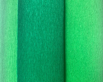 Double sided Crepe paper Grass & Forest NIP Rose Mille Made in Germany