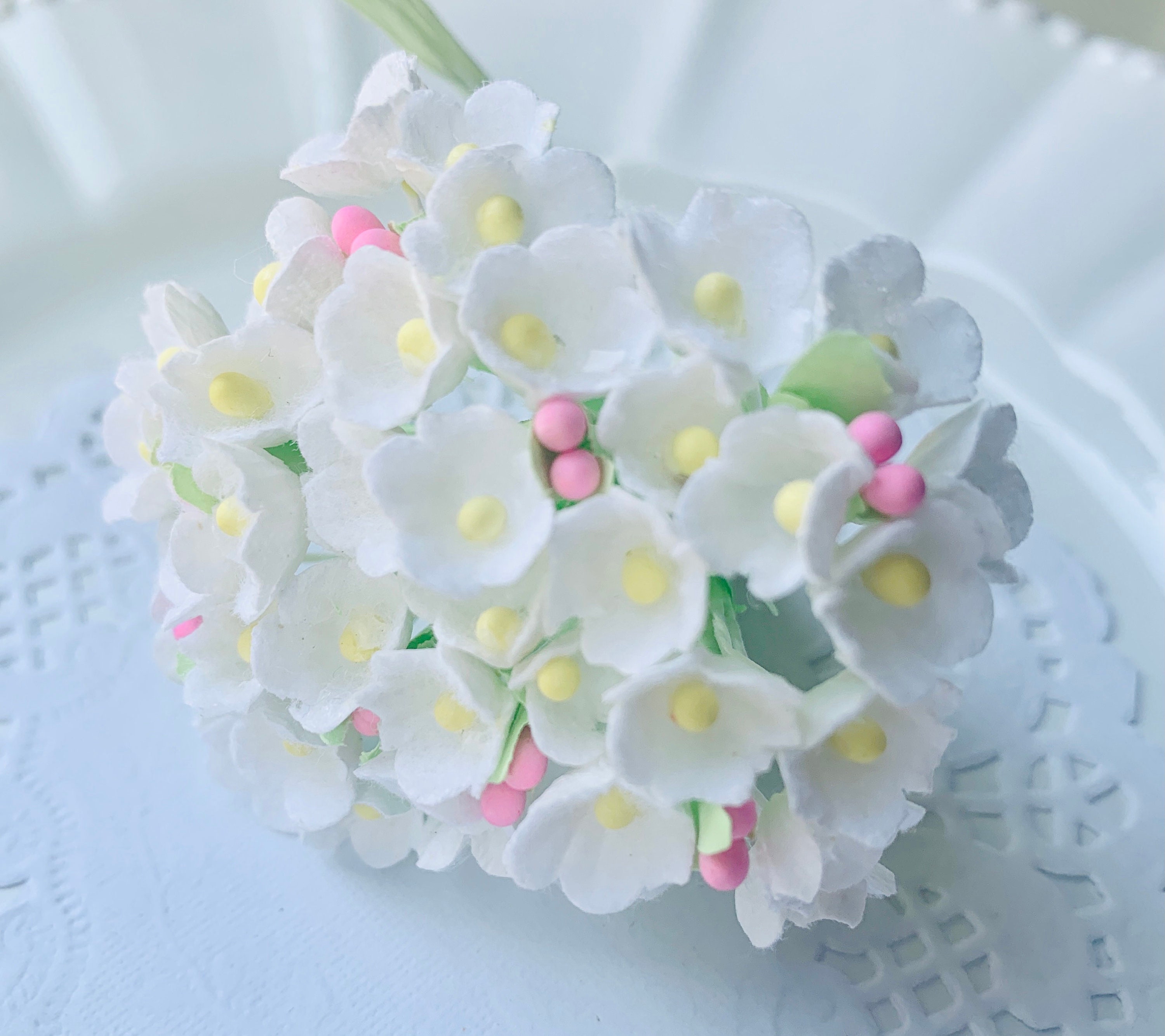 Download Miniature Craft Flowers Bundle White Vintage Forget Me Etsy