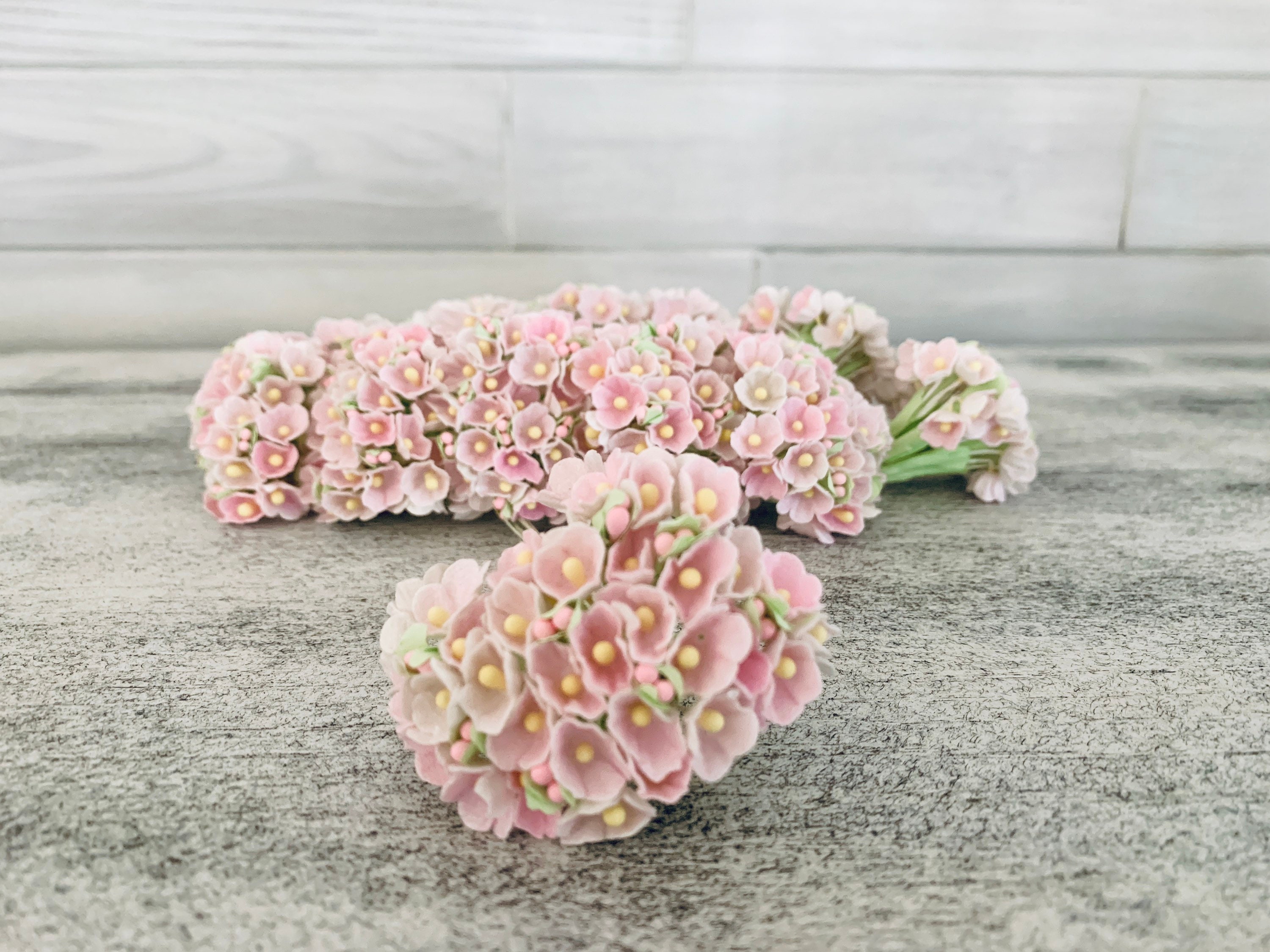 Forget-Me-Nots flower Bundle - pink - 8 stem- New-  Vintage Forget Me…
