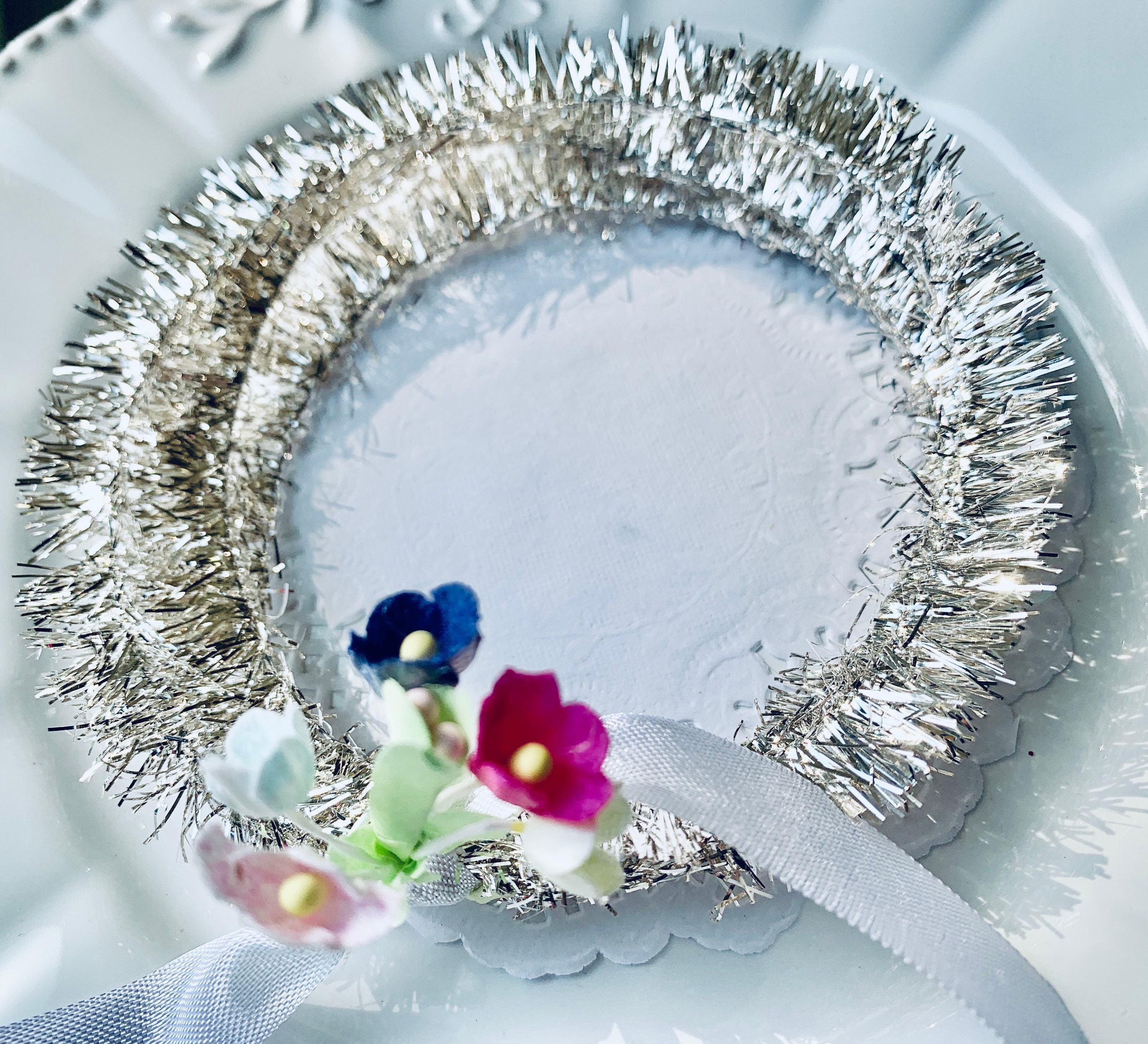 German Lametta Silver Tinsel Fringe 3/8 wide Imported Etsy