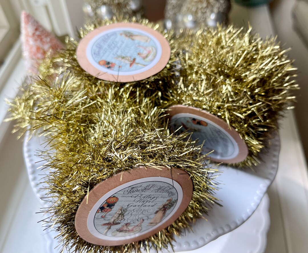 Vintage Tinsel Garland NEW 12 Ft Spool6 Colors. Old Fashioned Tinsel