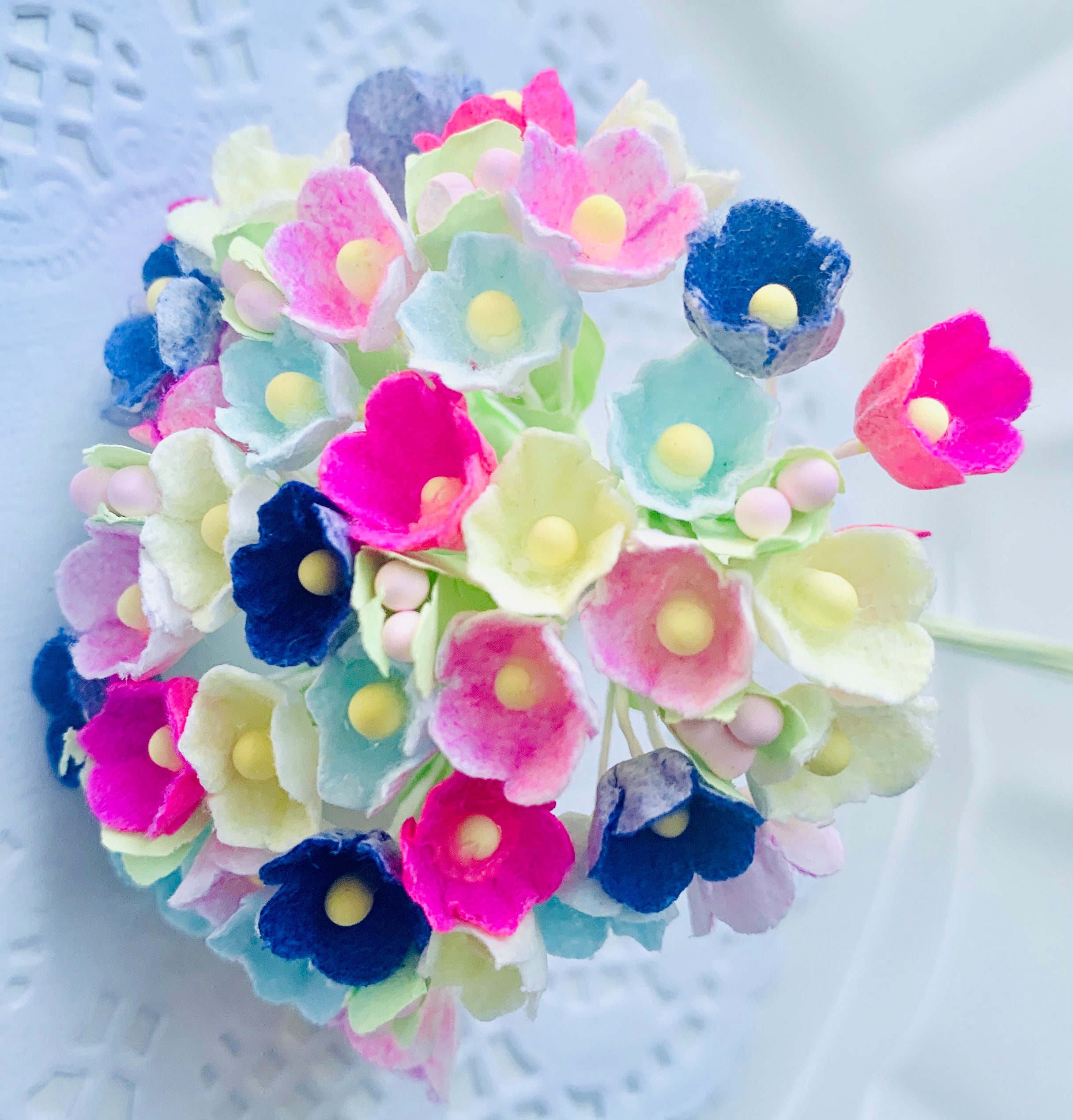 Forget-Me-Nots flower Bundle -Multi - 8 stem- New-  Vintage Forget Me…