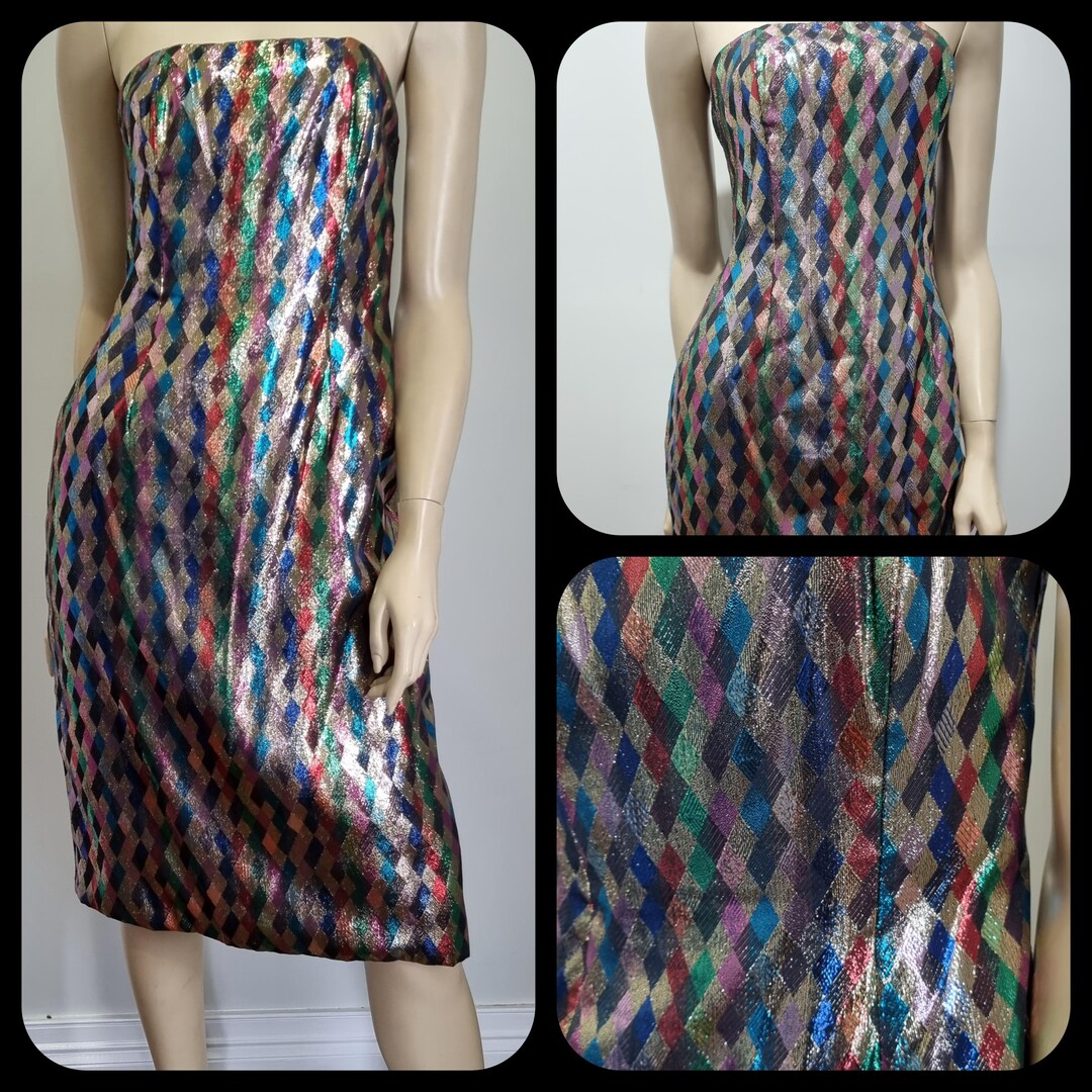 70s Backless Disco Dress S
