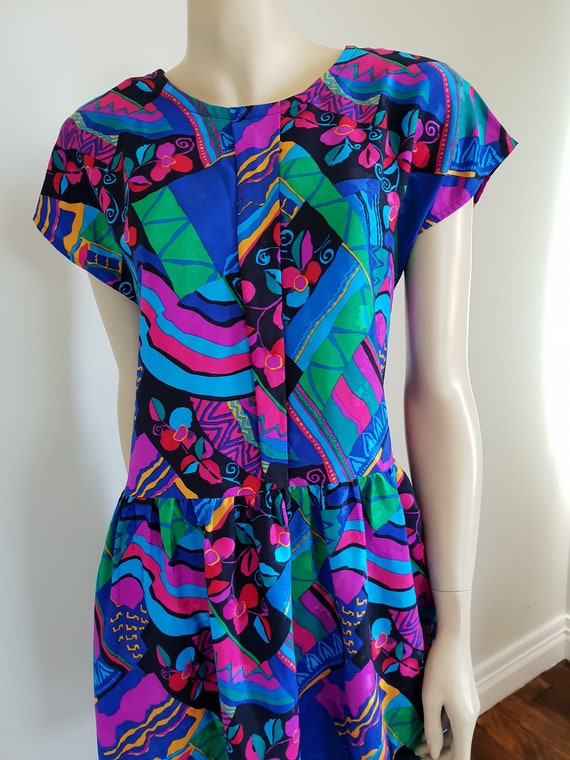 Every color under the sun 80's handmade dress