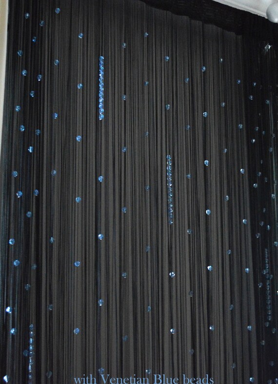 Black String Curtain Etsy